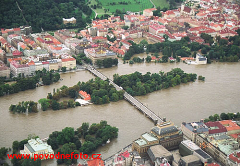 Střelecký ostrov, Kampa, Žofín, zdroj: povodnefoto.cz