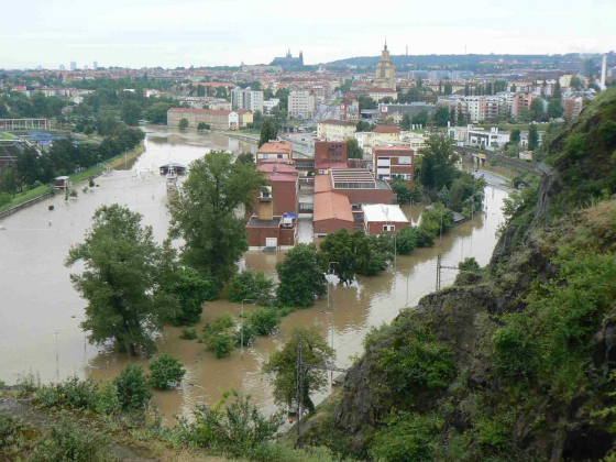 Povodeň v Podbabě v roce 2013